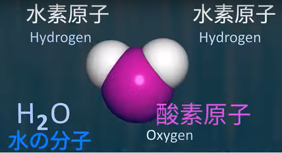 一般的な水の分子構造